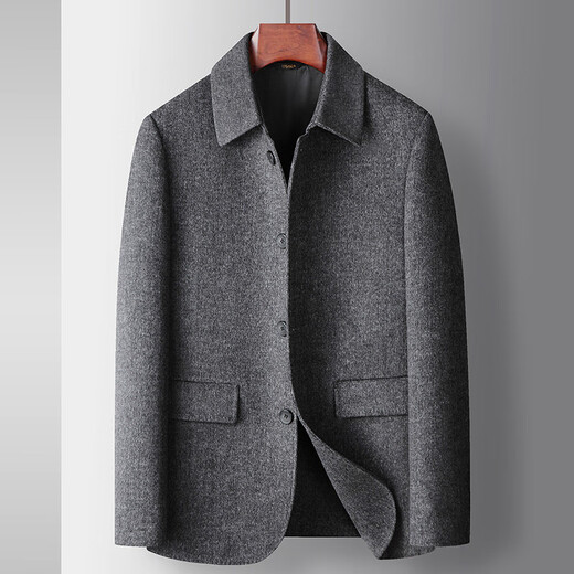 AEMAPE brand double-sided wool jacket for men's autumn and winter new lapel jacket for business casual thickened jacket camel color 175