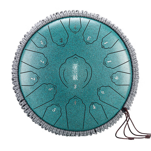 
Huashu Ethereal Drum 15 Tone 14 Inch Huashu New Carbon Steel Children Beginner Steel Tongue Drum Drum Percussion Instrument 13 Inch 15 Tone [Malachite] D Tunnel