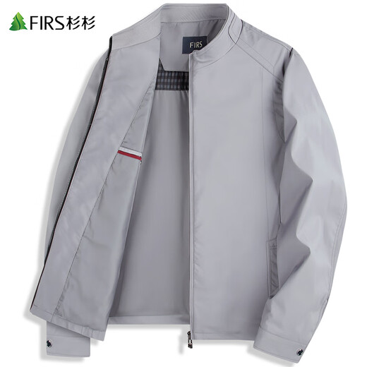 Shanshan (FIRS) Cadre Jacket Men's Stand Collar Jacket 2025 Autumn New Casual Business Commuting Dad Wear Executive Jacket 048 Gray 003 L (175)
