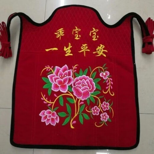 可爱淘云南老式婴儿背带传统贵州硬背扇裹被四川后背小孩的背被宝宝背巾 双面绣花/随机发货/76*64