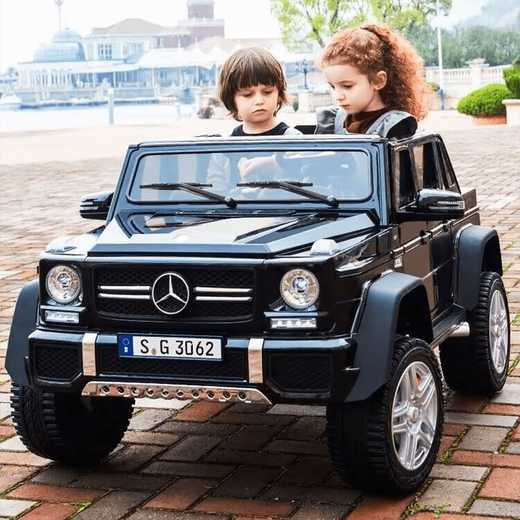 Bon enfant Zhi Mercedes-Benz Autorisé la voiture électrique autorisée à emmener un véhicule tout-terrain adulte avec des jouets de poussette à télécommande à deux places à quatre roues super grandes, White haut de gamme + roue douce + siège en cuir double
