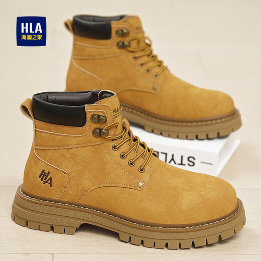 HAILAN HOME HLA BOOTS BOOTS RETRO TRENDY GRANDES BOOTS JAUNES MEN MEN CONFORTS ET POLUDÉRATIV