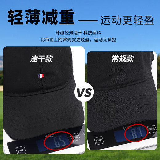 OIMG classic small-label embroidered white baseball cap men's summer color-fading large head cap quick-drying breathable sun hat khaki color normal code (55-60c)