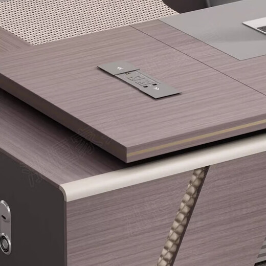 Fashionable and light luxury boss desk executive desk simple modern chairman office desk and chair light luxury desk 2.0m boss desk + multimedia cable box