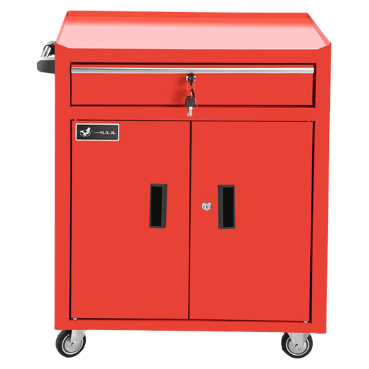 Yiming Hardware Tools Tin Cabinet Workshop Accessories Storage Rack Drawer Parts Box Multifunctional Thickened Repair Turnover Box Red Single Drawer Tool Cabinet (Casters with Lock)