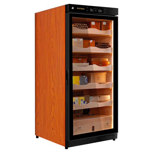 Meijing (raching) cigar cabinet C230A cedar wood constant temperature and humidity cabinet compressor household cigar constant temperature and humidity cabinet rosewood brown Spanish cedar wood shelf