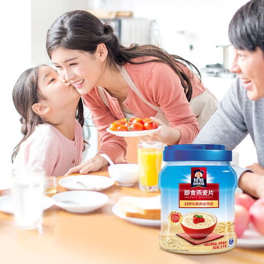桂格（QUAKER）即食燕麦片518g/1000g/1478g经典原味麦片代餐冲饮即食燕麦片 即食燕麦1kg【1袋】