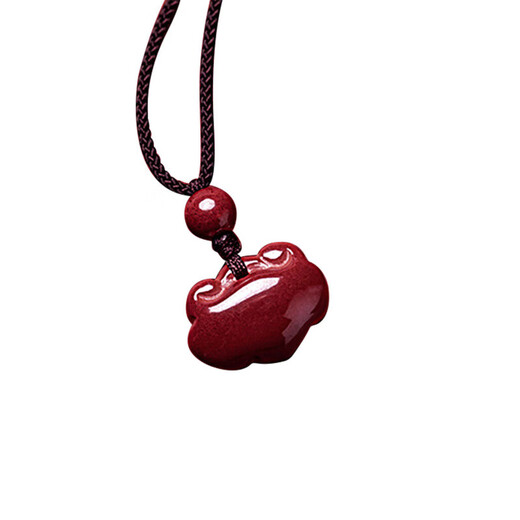 Freedom to say cinnabar pendant amulet birth year transfer beads safe and happy children's lock necklace girl wife birthday gift cinnabar pendant bow gift box