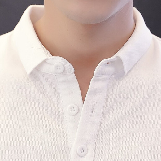 Kuangdu (KRDUGBR) short-sleeved T-shirt men's summer new POLO clothes men's business casual cotton bottoming shirt summer men's lapel T-shirt black 131 to 145Jin [Jin equals 0.5 kg]-XL