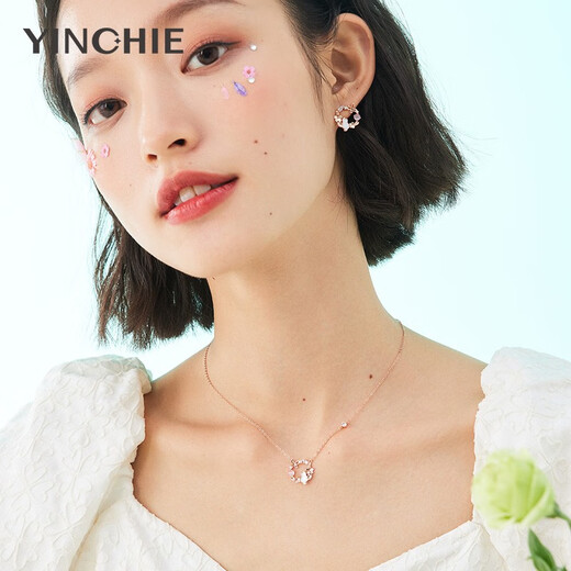 Ginqianhui 999 sterling silver cat necklace, high-end light luxury pendant fashion jewelry for women, Christmas birthday gift for girlfriend, garland cat necklace/999 pure silver + seven warehouse delivery/next day delivery, rose gift box for wife/Valentine's Day girl gift/with jewelry certificate