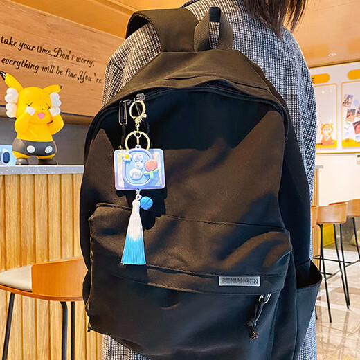 QUEENJOY Beautiful Meaning Key Chain Peace and Joy Pendant Car Key Chain Pendant Exquisite School Bag Pendant