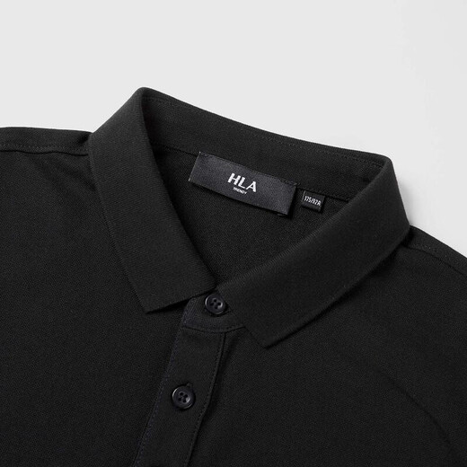 Hailan Home (HLA) Polo Top de manga corta para hombres para negocios de verano Casco fría Desmontable Camisa de solapa simple
