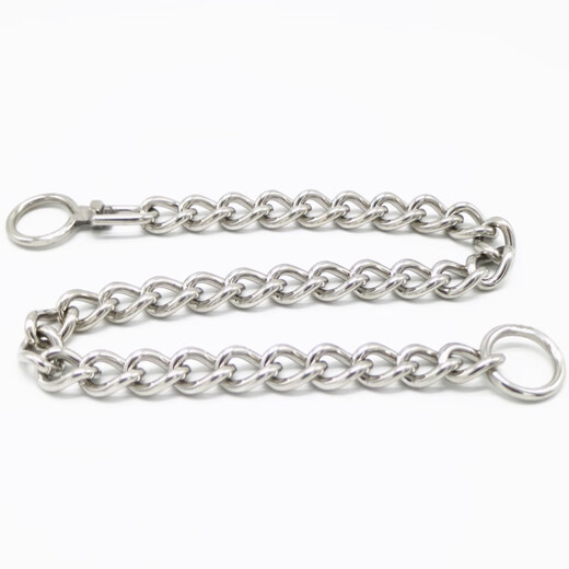 Ten thousand dog chain, stainless P chain traction rope collar, dog walking, medium and large dog collar collar, P chain metal anti-bite iron, 3.0 wire thickness (18 25Jin Jin is equal to 0.5kg) 45cm
