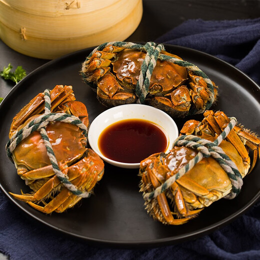 Live crab Yangcheng Xiaoyao hairy crab fresh crab gift box river and lake seafood male 4.7-5.0 female 3.7-4.0 two 4 pairs 8 pieces straight from the source