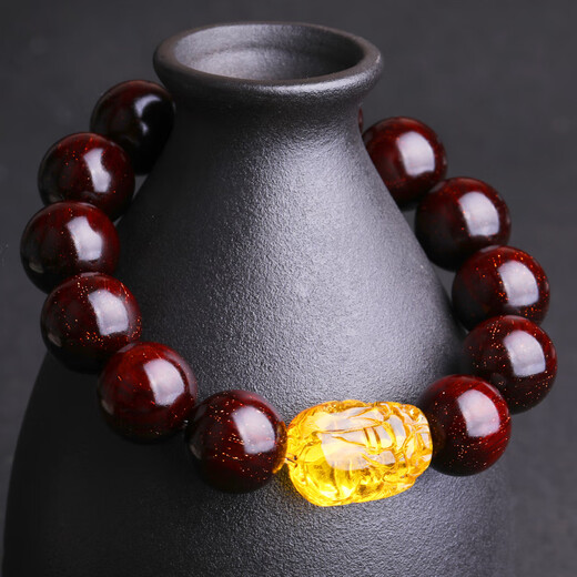 Bijoux Yanyun Beaucoup de bracelet de santal de santal rouge Vénus Indian Small Feuille Red Wenhua Perles bouddhistes Authentiques Bracelet et femmes Bracelet de santal