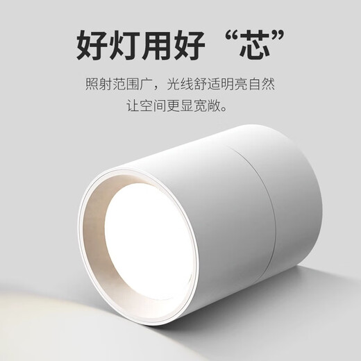 Fanyao Adjustable Angle LED Downlight Spotlight Surface Mounted Foldable No Opening Hole Living Room Background Wall 7w-Spotlight Type