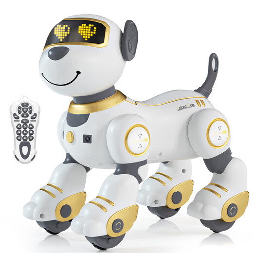 JJR/C Educación temprana Machine de control de voz inteligente Toys para niños Toys Boys 3-6 años niñas 2-4-8 años Robot de regalo de cumpleaños Programación de Robot Inteligente Seguimiento + Interacción táctil [N1 Gold] Seguimiento inteligente Programación Toque Sensado Aprendizaje Compañero