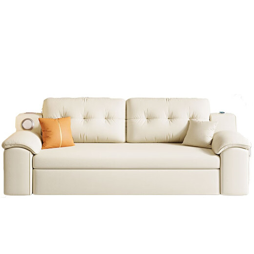Xiangyu Leichtes Luxusklappfaltsofa Bett Dual-Purple kleine Wohnung Internet Promi Model Teleskop Bett Balkon Schlafzimmer Einzelfunktionsofa Bett bequemer Latex Modell Außendurchmesser: 1,5 Meter + USB + Lautsprecher [kein Aufbewahrung]