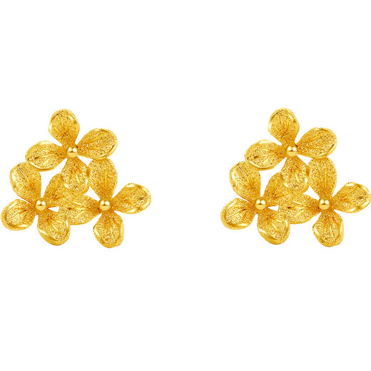 Saturday Blessing Hydrangea Gold Earrings Earrings Girls Birthday Gift Price A0911673 One Pair Approximately 1.57g