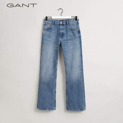 Gant Spring Herrenmode Amerikaner Retro High Taille Straight-Light Loft Cotton Denim Hosen 983-Light Blue 31