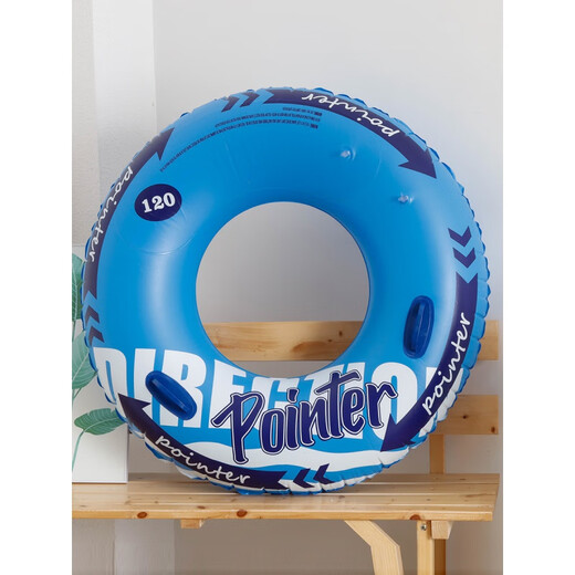 HengTravler adult enlarged swimming ring with handle, thickened double air bag swimming ring, men's and women's inflatable floating row adult armpit swimming ring, yellow double air bag backrest 120#