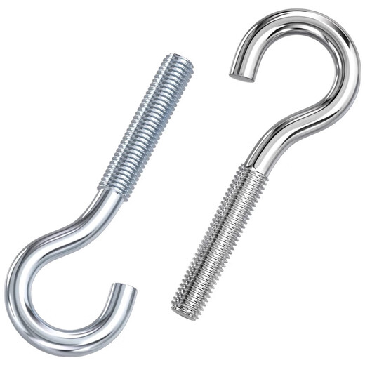 Tianzhuo Hardware Iron Galvanized/304 Stainless Steel Opening Hook Sheep's Eye Machine Screw Lifting Ring Belt Bolt 4M5M6M8M10 M4*16 20 pcs white zinc opening