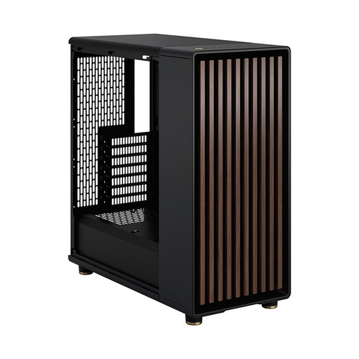 Fractal DesignNorth FD chassis mid-tower black Mesh mesh air cooling supports ATX white desktop comes with 2*14cm fan 360 water-cooled graphics card 355 walnut panel computer North charcoal black tempered glass (dark)