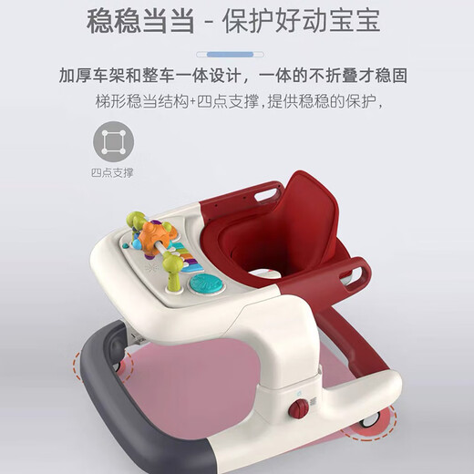 Lookbaby Baby Walker Baby Walker Baby Walker Baby 2024 Kleinkind Kinder Wanderer Geschenk Upgrade Modell (einschließlich Sitzkissen)