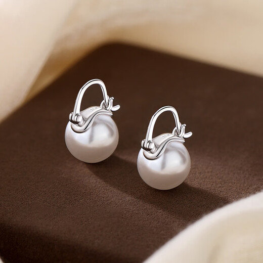 PWL925 Silver Pearl Earrings Light Luxury Niche Design 2025 New Earrings High-end Feminine Silver Earrings 925 Silver Pearl Earrings