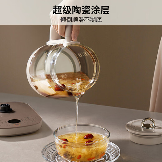 Joyoung 0 glue anti-overflow boiling health kettle small bubble household constant temperature kettle office 2L large capacity glass tea maker 20WY3J