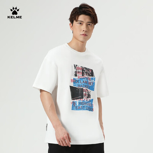 Kelme Round Neck Clawer Short Summer Summer New Pure Cotton Camise