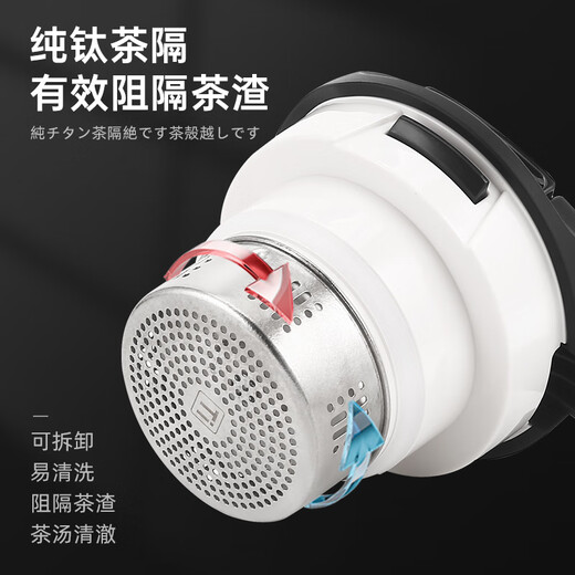 JRINKTEEA Japanese brand high-end internal and external pure titanium insulation kettle titanium stew teapot teapot household stuffy teapot large capacity gift box Heimdal internal and external pure titanium ice flower kettle 1600ml