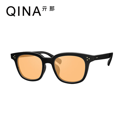 Qina (QINA) glasses Zhao Lusi same retro small frame sunglasses for men and women with high-value sun protection sunglasses QN5010A16