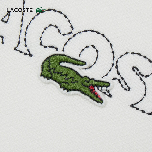 Lacoste Crocodile français Vêtements pour hommes en vrac coton rond Pullover Sports Sweater Sh3878 70V / Beige White L 5