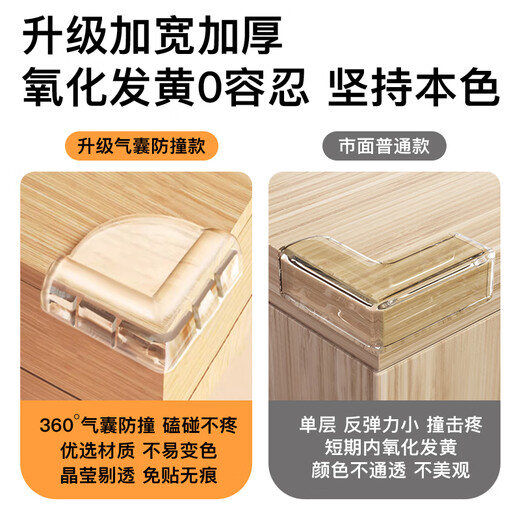 Cuttlefish window anti-collision corner protectors, 20 airbags, window corner anti-collision sleeves, broken bridges, aluminum sharp corner anti-collision stickers, anti-collision thickening