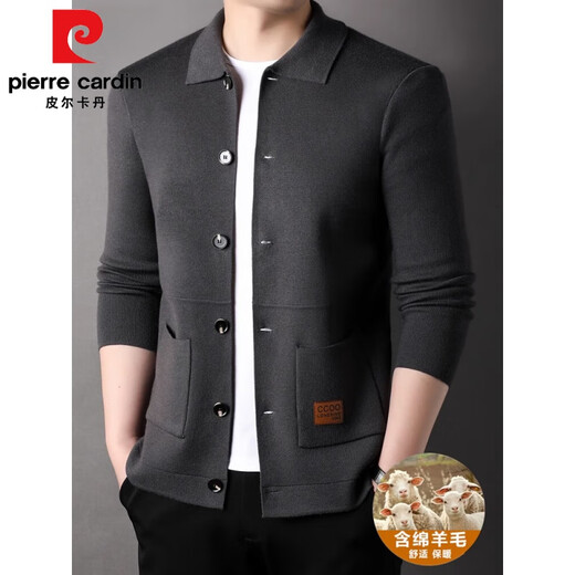 Pier Cardin Automne et hiver Nouveau pull cardigan masculin cardigan cardigan cardigan papa en laine tricot tricot de veste de veste pour hommes