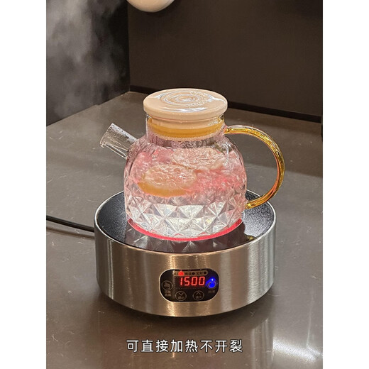 
Chuangjingyi chooses high-quality light luxury teapot Qipai high-value afternoon tea set style exquisite glass fruit flower candle plus high-value tea set 9-piece set [691] gift box set