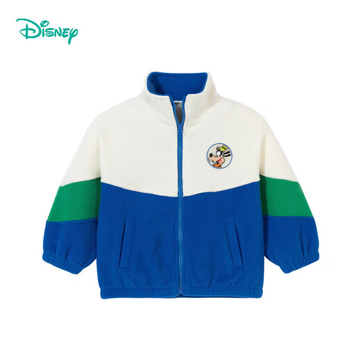 迪士尼宝宝（Disney Baby）童装男女童米奇时尚休闲百搭舒适保暖外套24年秋冬季新款 233S1853电光蓝 130