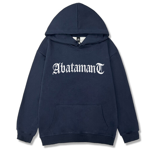 Qiao Shitongs neuer amerikanisch bedruckter Kapuzen-Sweatshirt für Frauen losen lässige, vielseitige Tops Trendy Ins plus Samt verdickte R12161 White-Plus Fleece M