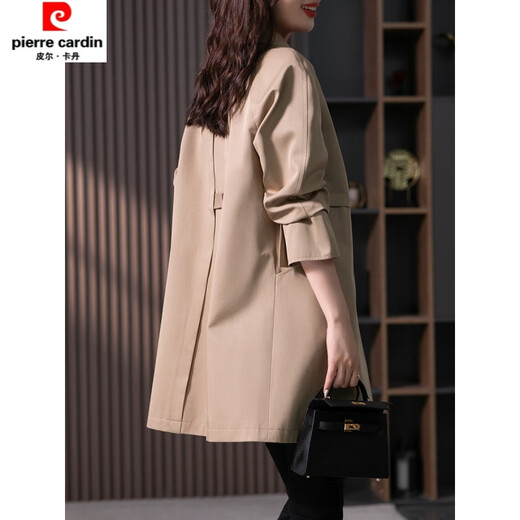 Pier Cardin la belle veste populaire de cette année pour la mode féminine et la mode de la mère d'âge moyen à la mode, le nouveau printemps et l'automne décontractés de vent marine bleu marine M [100jin [Jin est égal à 0,5 kg]]]