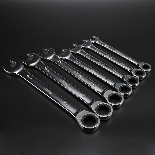 ELECALL fixed head ratchet wrench 14mm industrial household open dual-purpose torx wrench labor-saving ET090114
