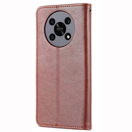 居小智适用华为畅享60X手机壳翻盖皮套STG-AL00钱包款插卡外壳全包防摔软内壳带磁扣保护套 华为畅享60X【棕色】