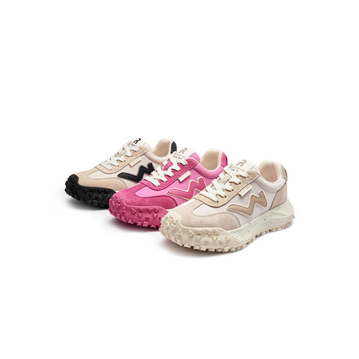 Red Dragonfly Fashion Casual Women's Shoes New Retro Thick Sole Board Shoes Trendy Sneakers Forrest Gump Shoes Running Shoes WLB14070 Apricot Color 38