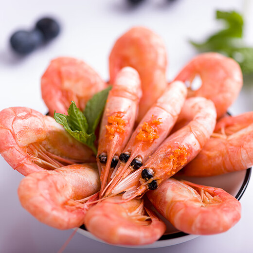 Ximei Seafood Arctic sweet shrimp with first seeds net weight 3Jin Jin is equal to 0.5 kg 90/120Specifications 95% first seeds MSC certification seafood aquatic products