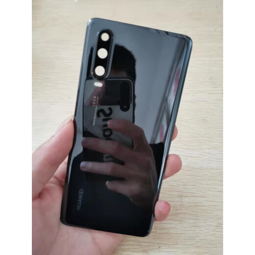 Huawei P30 glass back cover replaces P30PRO original glass back case p30pro mobile phone battery cover back screen case p30 [bright black] back cover