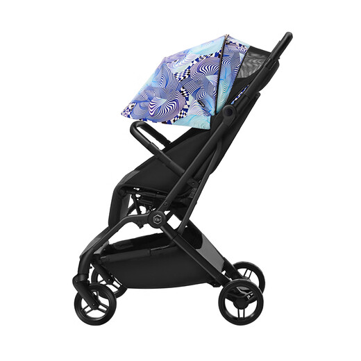 Hubeier (HBR) stroller lightweight and high landscape children's stroller can sit and lie down Mpro automatic car collection Fantasy color blue green