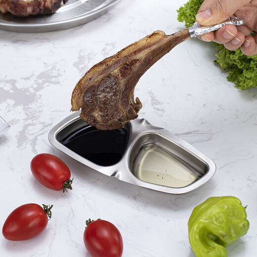 Momscook stainless steel condiment dish seasoner 304 material thickened multi-functional household commercial hot pot condiment dish chopstick holder condiment dish (KN2WD)