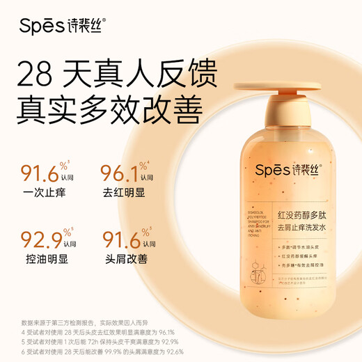 
SpesSpesPei Silk-Myself Polypeptide Anti-dandruff Shampoo 500ml*2 Men's Women's Oil Control Shampoo