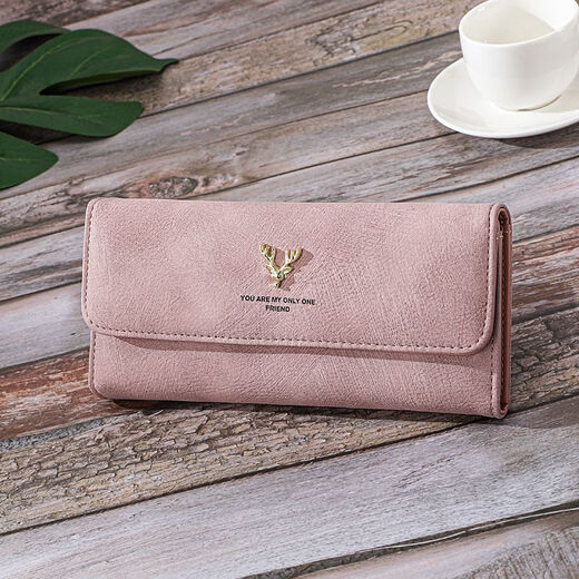 KuQIDAISHU Long Wallet Women's Frosted Cover Wallet Soft Wallet 2025 New Fashion Retro Large Capacity Hand Holding Bag Red
