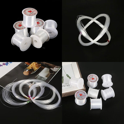 Sodie handmade beaded invisible transparent fishing line necklace diy clavicle chain homemade necklace pendant lanyard jewelry accessories transparent white non-elastic 0.8mm about 8 meters / roll